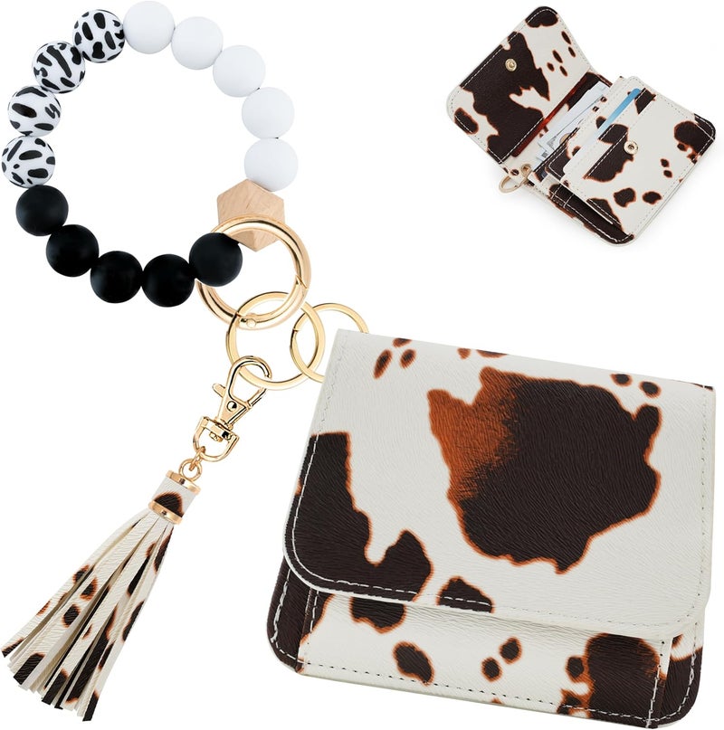 Sunpour Store Keychain Wallet RFID Wristlet Wallets for Women,Small Wallets Woman Key Chain Wallet with Coin Pocket and Id Window - Image 1